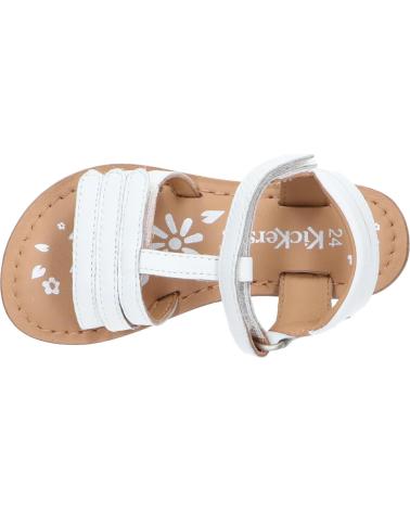 girl Sandals KICKERS 1202383-30-0 DIAMANTO SHEEP NAPPA  3 BLANC