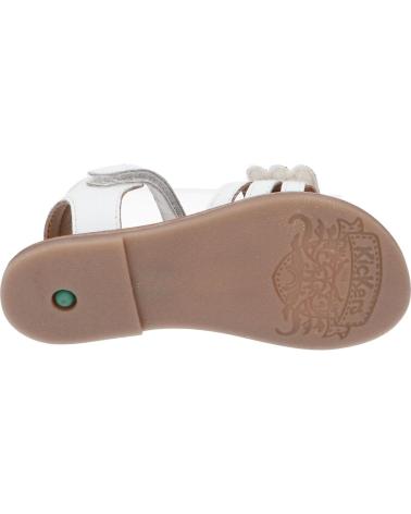girl Sandals KICKERS 1202383-30-0 DIAMANTO SHEEP NAPPA  3 BLANC