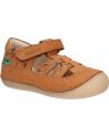 boy Sandals KICKERS 1215020-10-0 KICK SUSHYK LT GOLF NUBUCKPRINT  116 CAMEL IMPRIME Z