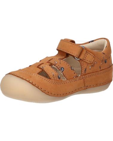 boy Sandals KICKERS 1215020-10-0 KICK SUSHYK LT GOLF NUBUCKPRINT  116 CAMEL IMPRIME Z
