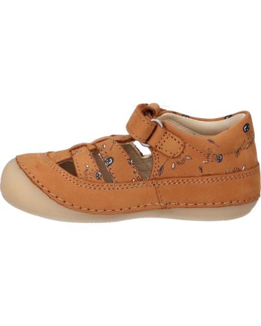 boy Sandals KICKERS 1215020-10-0 KICK SUSHYK LT GOLF NUBUCKPRINT  116 CAMEL IMPRIME Z