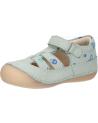 boy Sandals KICKERS 1215021-10-0 KICK SUSHYK LT GOLF NUBUCKPRINT  63 VERT CELADON IM
