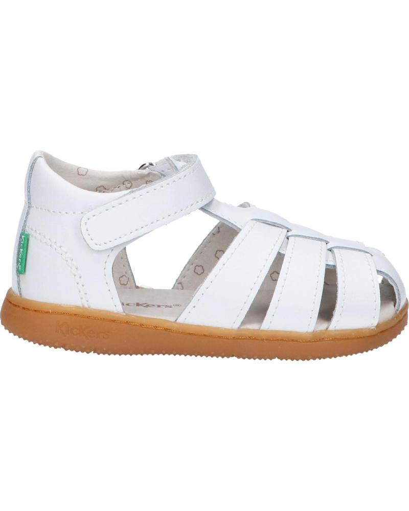 Sandali KICKERS  per Bambina e Bambino 1217856-10-0 KICK FLO ACTION LEATHER  3 BLANC