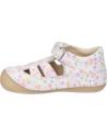 girl Sandals KICKERS 1215022-10-0 KICK SUSHYK LT COW NAPPAPRINT  33 BLANC IMPRIME F