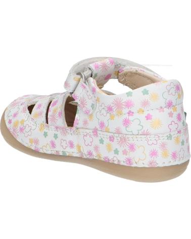 girl Sandals KICKERS 1215022-10-0 KICK SUSHYK LT COW NAPPAPRINT  33 BLANC IMPRIME F