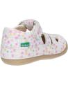 girl Sandals KICKERS 1215022-10-0 KICK SUSHYK LT COW NAPPAPRINT  33 BLANC IMPRIME F