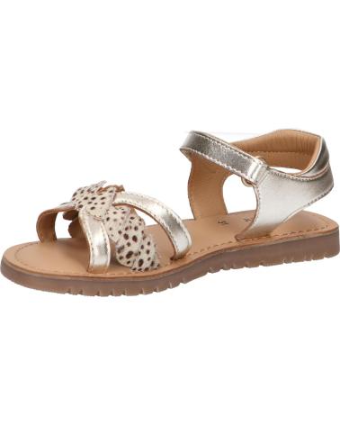 girl Sandals KICKERS 694798-30 BETTY CUIR SHEEP METALLICPONY  151 OR PONY