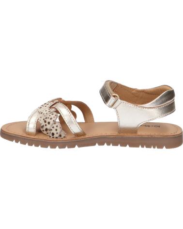 girl Sandals KICKERS 694798-30 BETTY CUIR SHEEP METALLICPONY  151 OR PONY