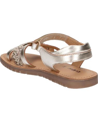 girl Sandals KICKERS 694798-30 BETTY CUIR SHEEP METALLICPONY  151 OR PONY