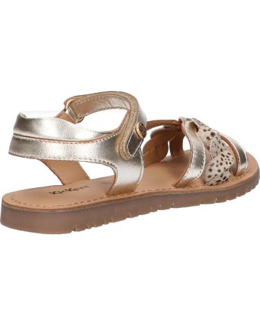 girl Sandals KICKERS 694798-30 BETTY CUIR SHEEP METALLICPONY  151 OR PONY