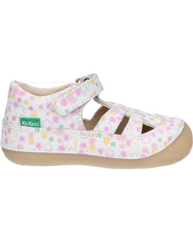 Sandalias KICKERS  de Niña 1215022-10-0 KICK SUSHYK LT COW NAPPAPRINT  33 BLANC IMPRIME F