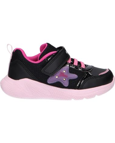 girl sports shoes GEOX B254TD 0HH14 B SPRINTYE  C0618 BLACK-PINK