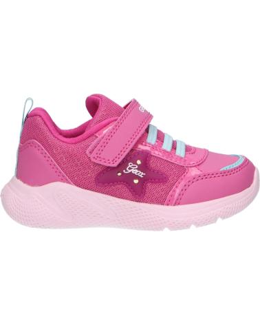girl sports shoes GEOX B254TD 0HH14 B SPRINTYE  C8N4A FUCHSIA-AQUA