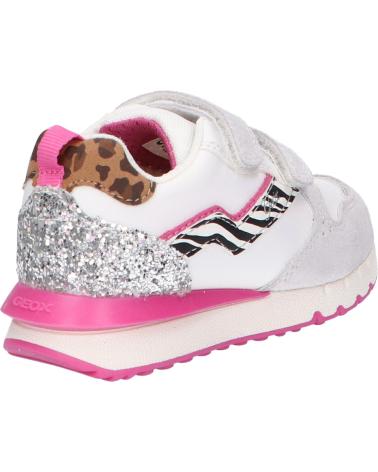 girl sports shoes GEOX J26GZC 022BC J FASTICS  C0563 WHITE-FUCHSIA