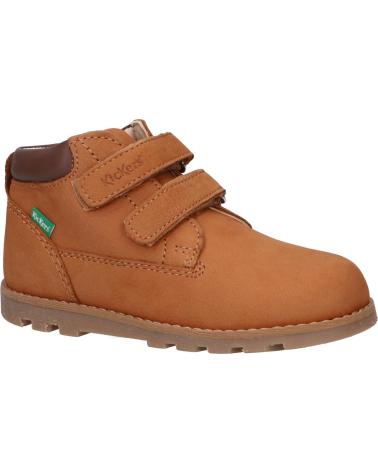 girl and boy Mid boots KICKERS 909840-10 NOGANKRO CUIR  114 CAMEL