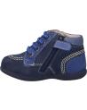 Chaussures KICKERS  pour Garçon 830620-10 BABYSTAN ZIP NUBUCK  103 MARINE BLEU TRI