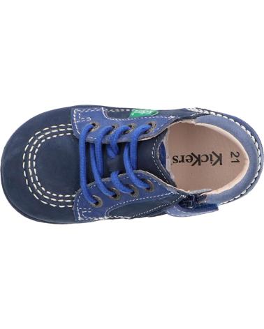 Zapatos KICKERS  de Niño 830620-10 BABYSTAN ZIP NUBUCK  103 MARINE BLEU TRI