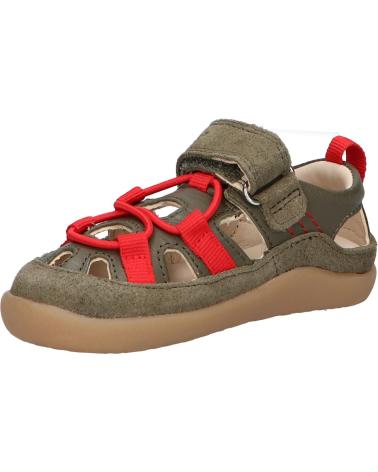 Sandales habillées pour garçon KICKERS  pour  1201320-10-0 KICK FRONY SUEDE CRSHEEP CR BURNISH  20 KAKI