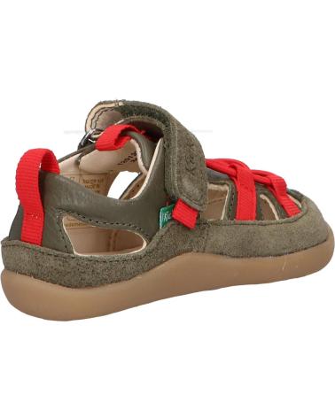 Sandales habillées pour garçon KICKERS  pour  1201320-10-0 KICK FRONY SUEDE CRSHEEP CR BURNISH  20 KAKI