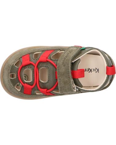 Sandales habillées pour garçon KICKERS  pour  1201320-10-0 KICK FRONY SUEDE CRSHEEP CR BURNISH  20 KAKI