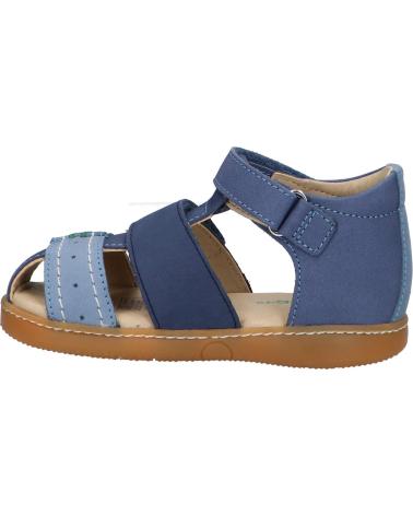 Sandales habillées pour garçon KICKERS  pour  1201380-10-0 KICK BAZAR COW NUBUCK  53 BLEU TRICOLORE
