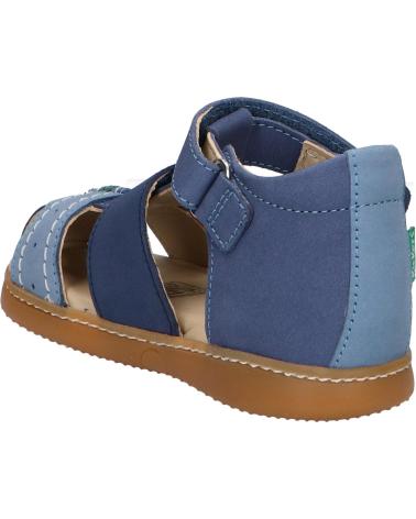 Sandales habillées pour garçon KICKERS  pour  1201380-10-0 KICK BAZAR COW NUBUCK  53 BLEU TRICOLORE