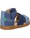 Sandales habillées pour garçon KICKERS  pour  1201380-10-0 KICK BAZAR COW NUBUCK  53 BLEU TRICOLORE