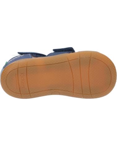Sandales habillées pour garçon KICKERS  pour  1201380-10-0 KICK BAZAR COW NUBUCK  53 BLEU TRICOLORE