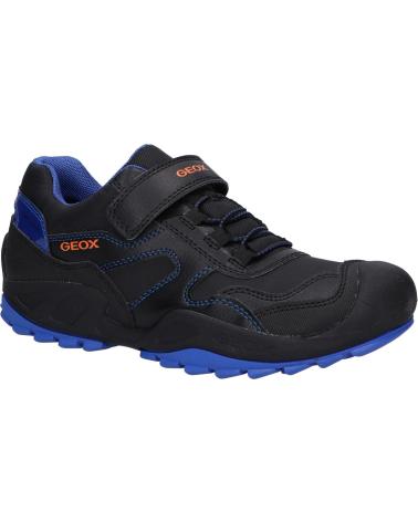 boy sports shoes GEOX J261WC 050BU J NEW SAVAGE  C0455 BLACK-ROYAL