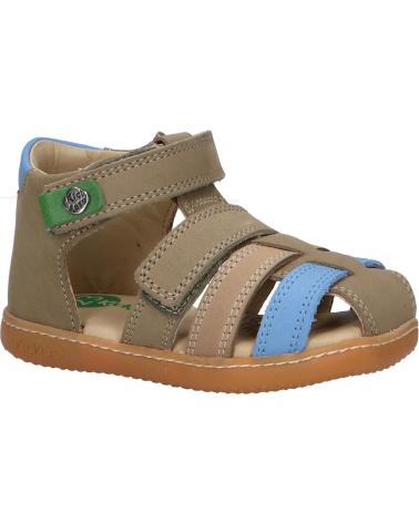 Sandales habillées pour garçon KICKERS  pour  1217840-10-0 KICK POD NUBUCK  20 KAKI