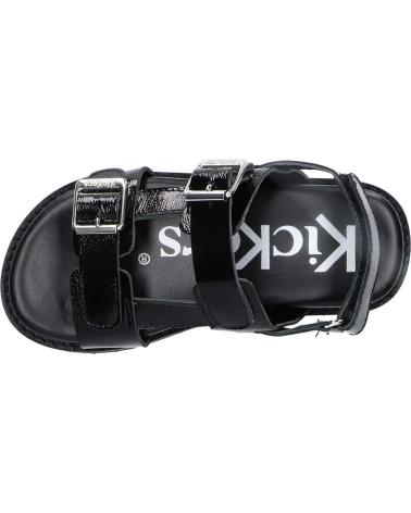   KICKERS 1217880-30-0 NEOSUMMER KID PATENT LEATHER  8 NOIR