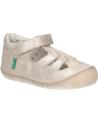 Elegante sandalen für mädchen KICKERS  für  927896-10 SUSHY COW SSPL-23-058  113 BEIGE CHAMPAGNE