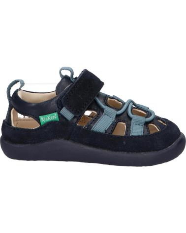 Sandales KICKERS  pour Garçon 1201320-10-0 KICK FRONY SUEDE CRSHEEP CR BURNISH  10 MARINE