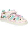 girl Sandals KICKERS 1201323-10-0 KICK FRONY NAPPAPRINT  33 BLANC IMPRIME F