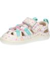girl Sandals KICKERS 1201323-10-0 KICK FRONY NAPPAPRINT  33 BLANC IMPRIME F