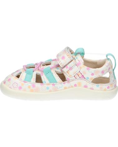girl Sandals KICKERS 1201323-10-0 KICK FRONY NAPPAPRINT  33 BLANC IMPRIME F