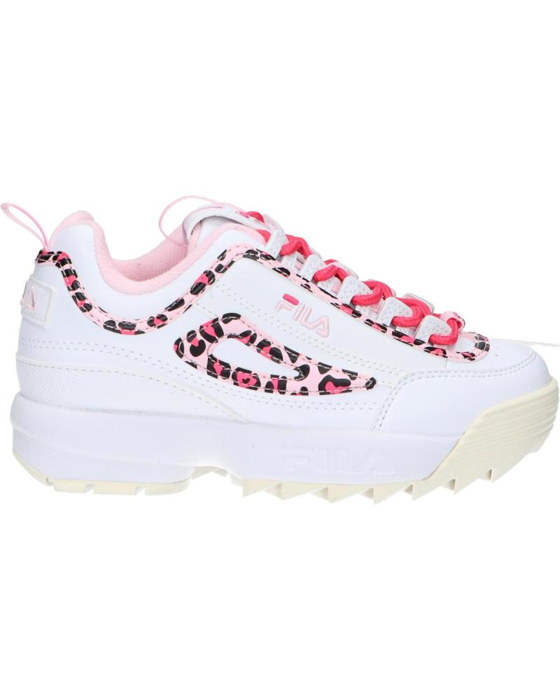 girl Trainers FILA FFK0246 13170 DISRUPTOR  WHITE LEOPARD