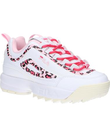 girl Trainers FILA FFK0246 13170 DISRUPTOR  WHITE LEOPARD