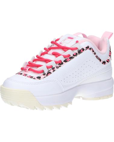girl Trainers FILA FFK0246 13170 DISRUPTOR  WHITE LEOPARD