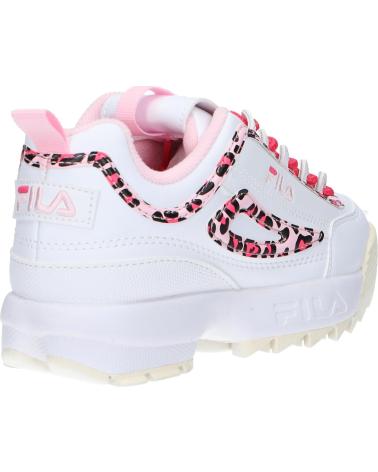 girl Trainers FILA FFK0246 13170 DISRUPTOR  WHITE LEOPARD