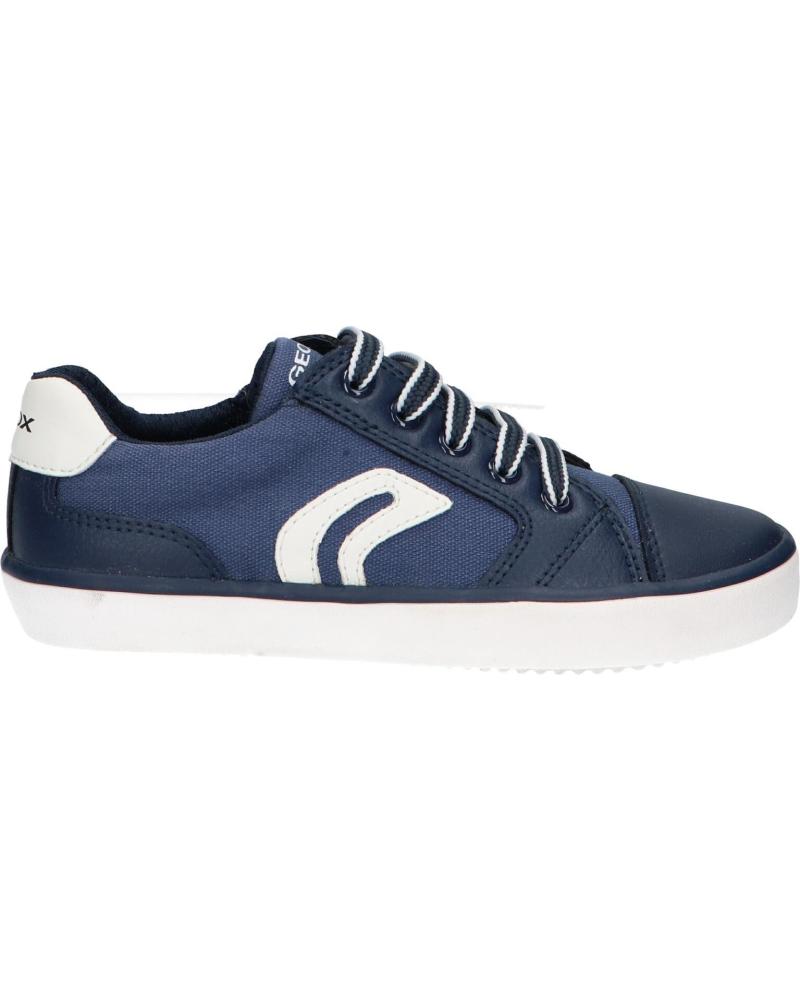 girl and boy Trainers GEOX J155CD 010FE J GISLI  C4M1Z DK BLUE-WHITE