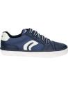 girl and boy Trainers GEOX J155CD 010FE J GISLI  C4M1Z DK BLUE-WHITE