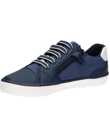 girl and boy Trainers GEOX J155CD 010FE J GISLI  C4M1Z DK BLUE-WHITE