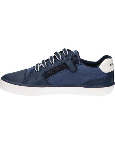 girl and boy Trainers GEOX J155CD 010FE J GISLI  C4M1Z DK BLUE-WHITE