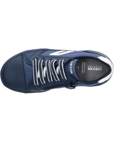 girl and boy Trainers GEOX J155CD 010FE J GISLI  C4M1Z DK BLUE-WHITE