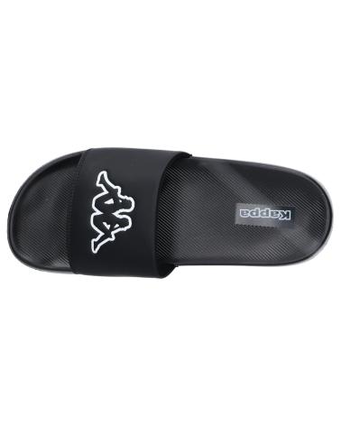 Man and Woman and girl and boy Flip flops KAPPA 371W3GW LOGO STEEVE  A0B - BLACK-WHITE
