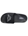 Man and Woman and girl and boy Flip flops KAPPA 371W3GW LOGO STEEVE  A0B - BLACK-WHITE