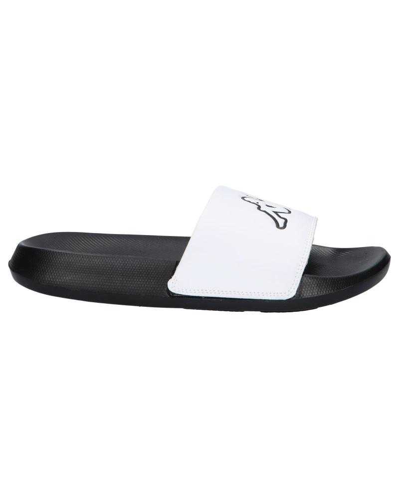 Man and Woman and girl and boy Flip flops KAPPA 371W3GW LOGO STEEVE  A0J - WHITE-BLACK