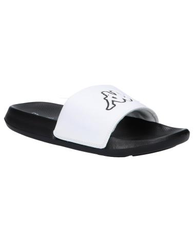 Man and Woman and girl and boy Flip flops KAPPA 371W3GW LOGO STEEVE  A0J - WHITE-BLACK