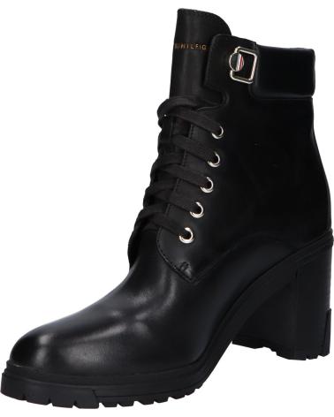 Botas TOMMY HILFIGER  de Mujer FW0FW06726 HEEL LACE UP BOOT  BDS BLACK